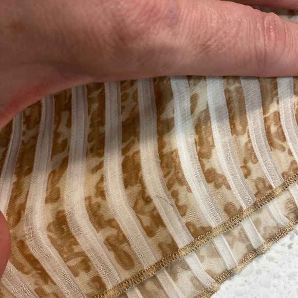 GAP BODY stretch accordion pleat sleep short sheer floral stripe S - Picture 5 of 5